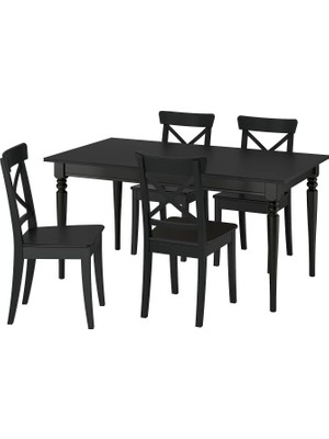 IKEA Siyah Zarif Yemek Masası - Yemek Masası Takımı