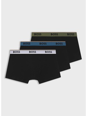 Boss Lacivert Erkek Boxer Trunk 3p Power
