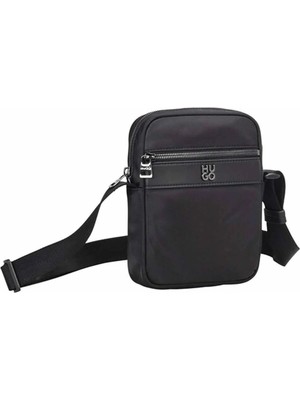 Hugo %100 Geri Dönüştürülmüş Polyester Siyah Erkek Postacı Çantası Quantic_n_ns_zip 10260368 01