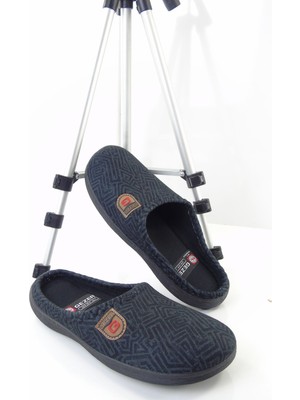 Gezer Kışlık Erkek Ev Terlik Yıkanabilir Siyah Tekstil Malzemeden Konforlu ve Şık Seçenek