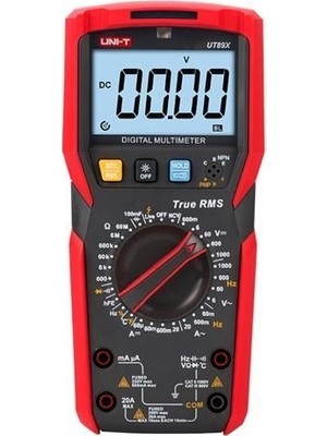 Uni-T UT89X El Tipi Çok Fonksiyonlu Dijital Multimetre Kırmızı Renk ile Gelişmiş Ölçüm Özellikleri