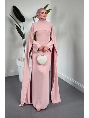 Merven Akyüz Serein Pelerinli Incili Abiye Pudra