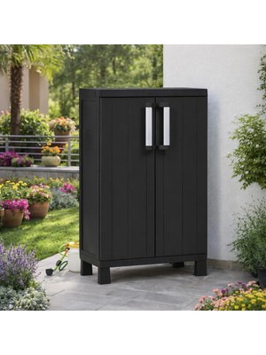 Evinizin Atölyesi Kısa Dolap Bahçe Dolabı, Balkon Dolabı, Banyo Dolabı 65X37X93