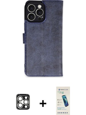 BUTİMAR'S iPhone 16 Pro Max Siluet Işık Serisi - Şeffaf Pasifik Cam Ekran Koruyucu + Gümüş Pvd Metal Kamera Lens