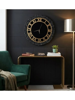 Af Epoxyart Duvar Saati- 50 cm -Modern Dekoratif Duvar Saati-Epoksi Duvar Saati