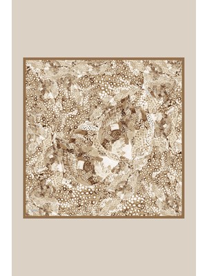 Maisa Rengin Tivil Ipek Eşarp 90*90 cm - Bej