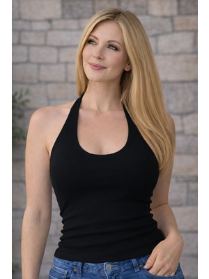 Kadın Kahve Boyundan Geçmeli Modal Ribana Atlet