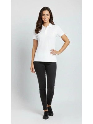 Modi Green Modig Pike Kumaş Düğmeli Yaka Regular Rahat Günlük Kısa Kol Tişört Tshirt  Beyaz