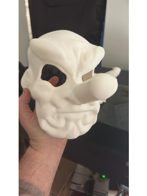 Alvo Store 3D Tasarım Kişiye Özel Tasarım Mask Ham Beyaz Renkte Gönderilir Boya Size Aittir