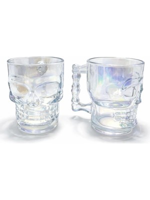 Buğz 2'li Cam Kurukafa Kupa Bardak Seti ALK5113