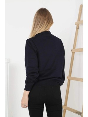 Modi Green Modig Yarım Boğaz Triko Kazak Yumuşak Dokulu Pamuklu Ince Dokuma Uzun Kollu Rahat Regular Kalıp  Siyah