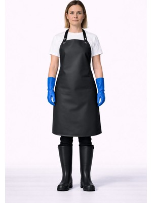 Bekiz Aşçı Kepi Üreticisi Bekiz Suni Deri Su Geçirmez Önlük Bulaşık Kasap Mermerci Endüstriyel Kullanım Için Siyah