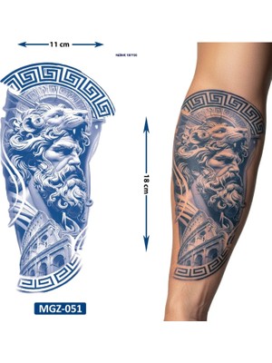 Airbrush Tattoo Aslan Kral 1 Ay Kalıcı Geçici Dövme Yapıştırma Dövme