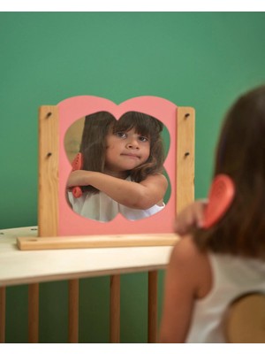 Muyuru Montessori Ahşap Oyuncak Güzellik Aynası Çocuk Rol Oyun Aynası
