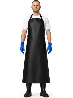 Bekiz Suni Deri Şef Mutfak Önlüğü Siyah 5 Adet