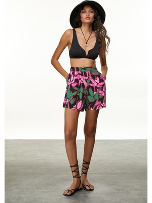 Baskılı Kısa Şort