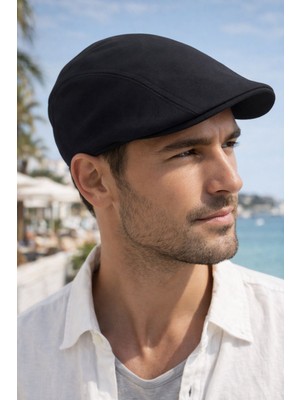 %100 Pamuk Yazlık Erkek Ördek Kasket – Ince Kumaş, Lastikli Arka, Hafif ve Nefes Alabilir
