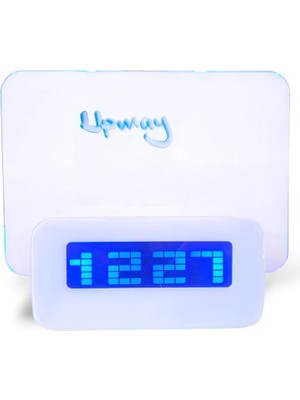 Upway 4 Adet USB Çoklayıcı Not Panelli Dijital Masa Saati – 3 Alarm Sıcaklık Takvim Doğum Günü