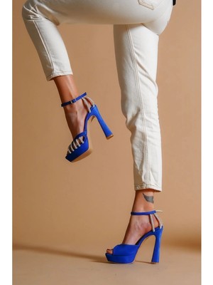 Ayakkabı Ateşi Sax Süet Taş Detaylı Tasarım Kadın Ayakkabı Melanie