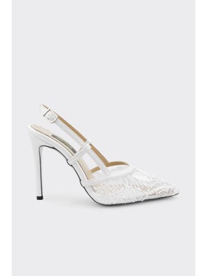 Derinet El Yapımı Bilekten Bantlı Kadın Abiye Ayakkabı