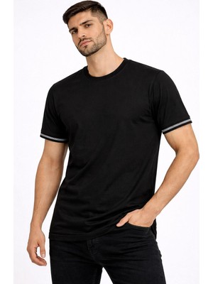 Classics Men Turbulance Bisiklet Yaka Kısa Kol Erkek Kol Detay Tişört - 7604