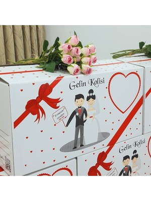 Bazaragel Çeyiz Kolisi Yenilendi 15 Adet Kırmızı-Beyaz Kalın ve Dayanıklı Özellikte