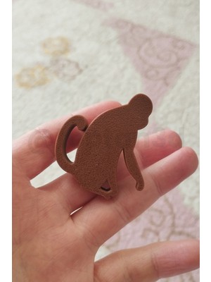 Maymun Tasarımlı Mobilya Kulpu - 5'li Hayvan Seti - Çocuk Odası Dolap Kulpları (1 Adet)