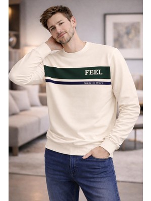 The Feel Marcel Erkek Dar Kesim Flim Fit Bisiklet Yaka Desenli Kazak