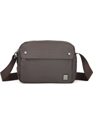 Smart Bags Smart Yatay Model Su Geçirmez Ayarlanabilir Uzun Askılı Erkek Günlük Omuz Çantası Koyu Kahve