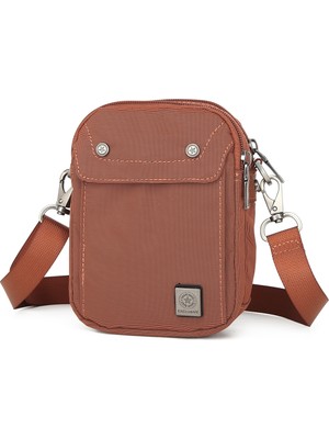 Smart Bags Smart Küçük Boy Su Geçirmez Çift Bölmeli Askılı Erkek Omuz Çantası Kiremit