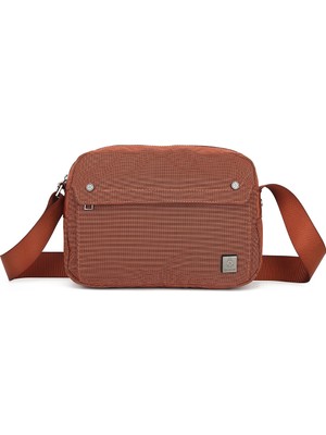 Smart Bags Smart Yatay Model Su Geçirmez Ayarlanabilir Uzun Askılı Erkek Günlük Omuz Çantası Kiremit