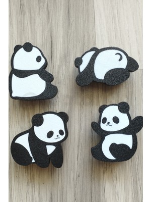 4'lü Panda Seti - Çocuk Odası Dolap Kulpları (4 Adet)