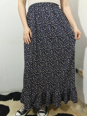 Hoaryage Beli Lastikli Eteği Fırfır Detaylı Etek Bürümcük Kumaş Etek