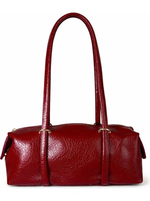 Egem Atelier Berlin Şık ve Modern Kadın Çantası, Deri Dokulu, Altın Detaylı Omuz Çantası