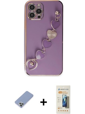 iPhone 12 Pro Nova Işık Prime - Siyah 6d Mat Seramik Hayalet Nano Ekran Koruyucu + Koyu Yeşil Metal Kamera Lens Koruma Cam