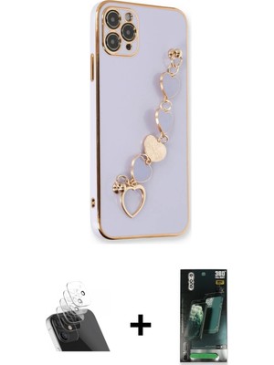 Cepte Toptan iPhone 11 Pro Max Nova Işık Prime - Şeffaf 360 Full Body Arka Koruyucu + Şeffaf Kamera Lens Koruma Cam