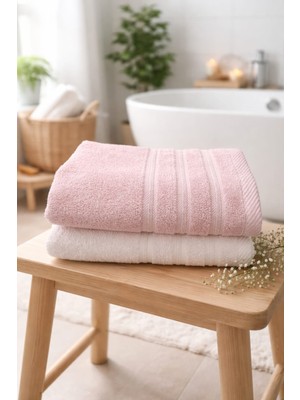 Banyodünyam 2 Adet %100 Doğal Pamuk  El ve Yüz Havlusu / Baş Havlusu 50X90 cm