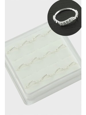 Ronanna Zirkon Halka Gümüş Hızma 12 Adet