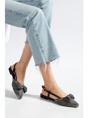 Suins Shoes Suins Tesia Model Fiyonklu Kadın Babet Ayakkabı
