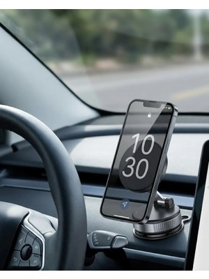 AK-SA-STR Güçlü Mıknatıslı Araç Telefon Tutucu 360 Derece Döner Stand