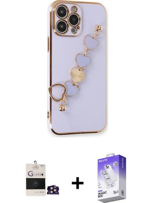 Cepte Toptan iPhone 14 Pro Max Nova Işık Prime - Siyah Bilvis 5in1 3D Magic Cam Ekran Koruyucu + Gold Bilvis Titan Kamera Lens
