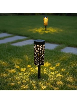 Upway Güneş Enerjili Karanlık Sensörlü Yıldız Hilal Desenli Dekoratif Bahçe Ağaç Çim Lambası