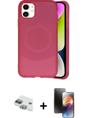 Cepte Toptan iPhone 11 Ufuk Serisi - Siyah 3D Antistatik Mat Seramik Nano Ekran Koruyucu + Yeşil Pers Alüminyum Kamera Lens
