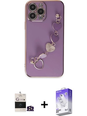 Cepte Toptan iPhone 14 Pro Max Nova Işık Prime - Siyah Bilvis 5in1 3D Magic Cam Ekran Koruyucu + Gold Bilvis Titan Kamera Lens