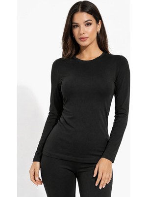 Premium Fit Kadın Uzun Kollu Body Esnek, Yumuşak Dokulu Basic Şıklık