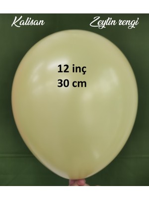 İrem Parti Dükkanı Retro Zeytin (Olive) Balon 10 Adet 12 Inç 30 cm