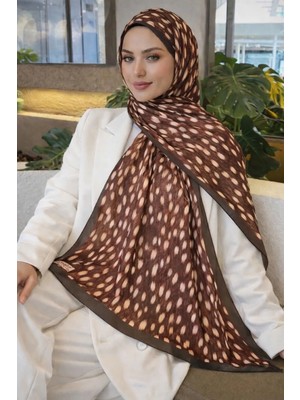 Revam Collection Ceylan Desen Soft Şal Kahverengi