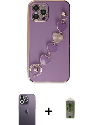 Cepte Toptan iPhone 12 Pro Max Nova Işık Prime - Siyah Joko Magic 5d Hayalet Cam + Beyaz Neon Fosforlu Kamera Lens