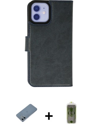 iPhone 12 Siluet Işık Serisi - Siyah Joko Magic 5d Hayalet Cam + Sierra Blue Shine Kamera Lens Koruma Cam