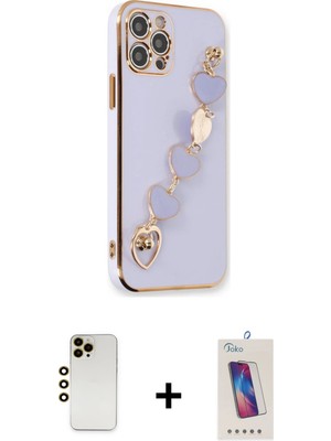 Cepte Toptan iPhone 12 Pro Max Nova Işık Prime - Siyah Joko 5d Cam + Gold Shine Kamera Lens